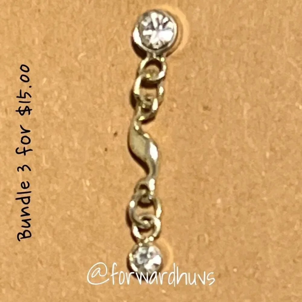 Bundle 3 for $15 Fancy Silver Tone Dangle Earrings